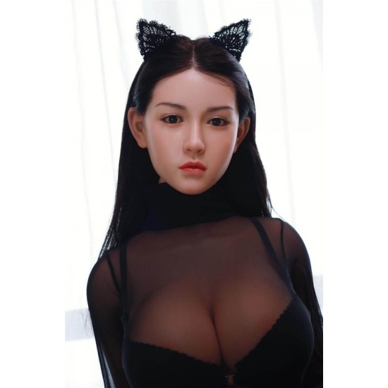 170cm Silicone head with implanted hair Godess