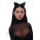 170cm Silicone head with implanted hair Godess
